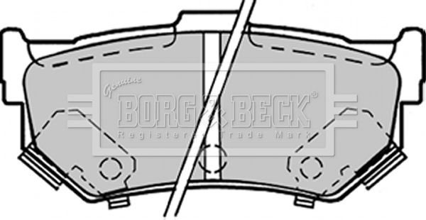 BORG & BECK stabdžių trinkelių rinkinys, diskinis stabdys BBP1298